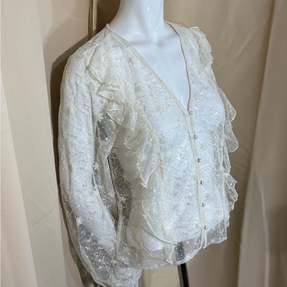 NWT Gap Recycled Lace Ruffle Top - Picture 14 of 15